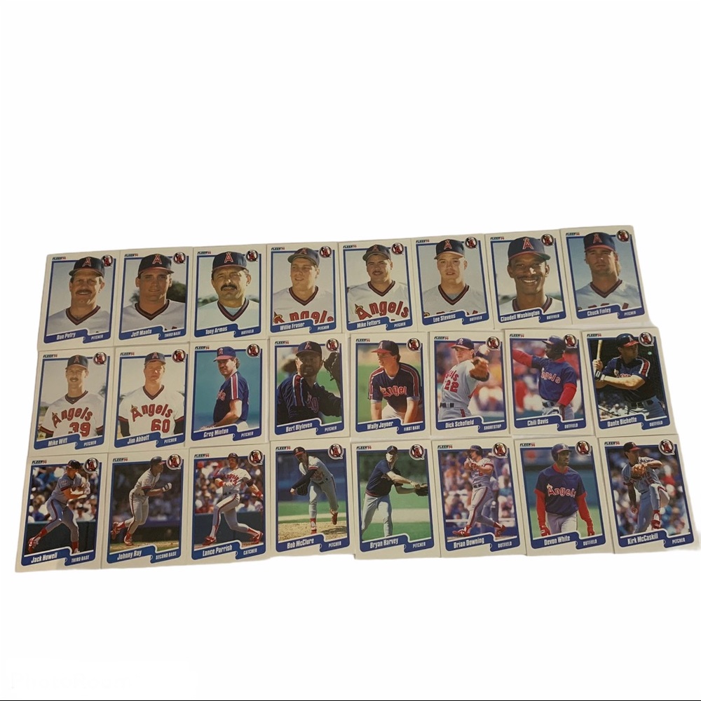 1990 Fleer baseball Angels cards lot